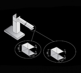 Silverline Sonderschacht U-Form SA-U164 f�r Wandhauben