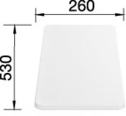 BLANCO Schneidebrett aus wei�em Kunststoff, 217611