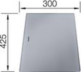 Blanco Schneidbrett aus Sicherheitsglas silber, 230970