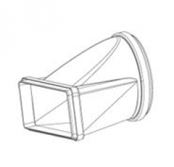 Falmec �bergangsst�ck flach auf rund, 101349