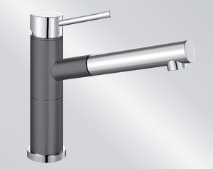 BLANCOALTA-S Compact Silgranit-Look, 2-farbig, Farbe felsgrau/chrom, 518809