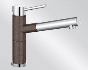 BLANCOALTA-S Compact Silgranit-Look, 2-farbig, Farbe cafe/chrom, 515334