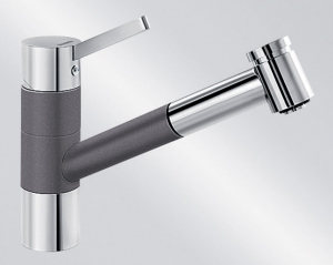 BLANCOTIVO-S Silgranit-Look, 2-farbig, Farbe felsgrau/chrom, 518798