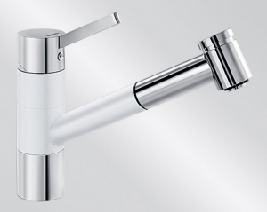 BLANCOTIVO-S Silgranit-Look, 2-farbig, Farbe silgranitweiss/chrom, 517613