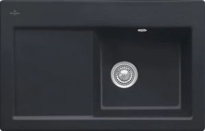 Villeroy & Boch Subway 45 flat, Farbe S5 Ebony, Premiumline, Becken rechts oder Becken links