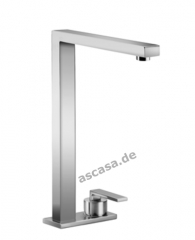 Dornbracht Lot Einhebelmischer, Zweilochbatterie mit Abdeckplatte, Hochdruck, Platin geb�rstet, 32843680-06