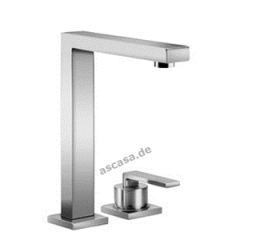 Dornbracht Lot Einhebelmischer Bar Tap, Zweilochbatterie mit Einzelrosetten, Hochdruck, Platin geb�rstet, 32805680-06