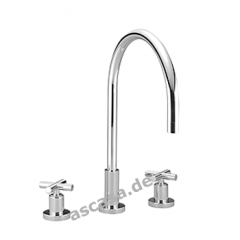 Dornbracht Tara Dreilochbatterie, Hochdruck, Platin geb�rstet, 20815892-06