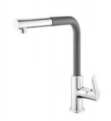 Systemceram KeraDomo FINO, Einhebelmischer mit Handbrause, Hochdruck, 11292, Farbe Chrom / Wei�