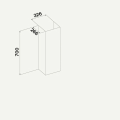 Falmec Schachtverl�ngerung H 700-2 f�r Wandhauben KCAL.510#l