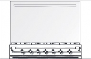 Lacanche R�ckwand mit Relingstange, Edelstahl, LCHD 900