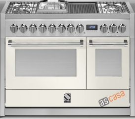 Steel Genesi 120, Rangecooker, 120 cm, Combisteam, Farbe Nuvola, G12SF-6BNA, mit 5 Jahren Garantie!