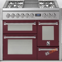 Steel Genesi 100, Rangecooker, 100 cm, Multifunktion, 3 �fen, Farbe Bordeauxrot, G10FFF-4TBR, mit 5 Jahren Garantie!