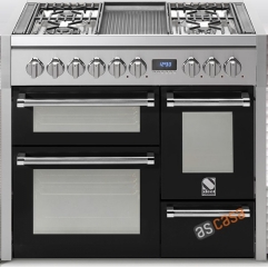 Steel Genesi 100, Rangecooker, 100 cm, Multifunktion, 3 �fen, Farbe Schwarz, G10FFF-6LBA, mit 5 Jahren Garantie!