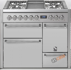 Steel Genesi 100, Rangecooker, 100 cm, Multifunktion, 3 �fen, Farbe Edelstahl, G10FFF-D-6WSS, mit 5 Jahren Garantie!