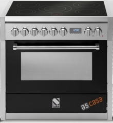 Steel Genesi 90, Rangecooker, 90 cm, Combisteam, Farbe Schwarz, G9S-4MBA, mit 5 Jahren Garantie!