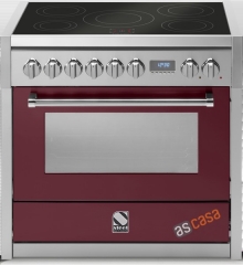 Steel Genesi 90, Rangecooker, 90 cm, Combisteam, Farbe Bordeaux, G9F-4TBR, mit 5 Jahren Garantie!