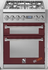 Steel Genesi 70, Rangecooker, 70 cm, Multifunktion, Farbe Bordeauxrot, G7FF-4IBR, mit 5 Jahren Garantie!