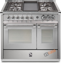 Steel Ascot 100, Rangecooker, 100 cm, Combisteam, Farbe Edelstahl, A10SF-4MSS , mit 5 Jahren Garantie!