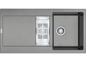 Franke Maris MRG 651 Fragranit+, Einbausp�le, Druckknopfventil, Farbe Steingrau, 114.0477.260, 11728