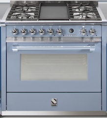 Steel Ascot 90, Rangecooker, 90 cm, Multifunktion, Farbe Celeste, A9F-4TCE, mit 5 Jahren Garantie!