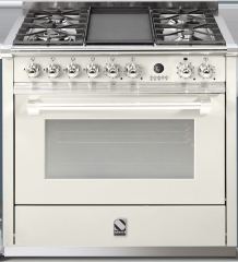 Steel Ascot 90, Rangecooker, 90 cm, Multifunktion, Farbe Nuvola, A9F-4TNA, mit 5 Jahren Garantie!