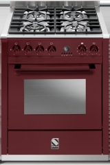 Steel Ascot 70, Rangecooker, 70 cm, Combisteam, Farbe Bordeauxrot, A7S-4IBR, mit 5 Jahren Garantie!