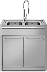 Steel Genesi 90, Sp�lenmodul, 90 cm, Farbe Edelstahl, G9S-L2SS, mit 5 Jahren Garantie!