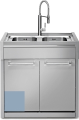 Steel Genesi 90, Sp�lenmodul, 90 cm, Farbe Celeste, G9S-L2CE, mit 5 Jahren Garantie!