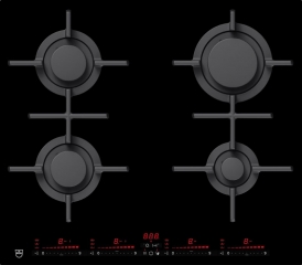 V-ZUG GAS641GSAZ, Gas-Kochfeld, Dual Design Black, 3107160415, mit 5 Jahren Garantie!