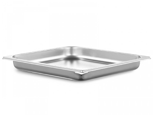 V-ZUG Garbeh�lter ungelocht, 2/3 GN, H�he 40 mm, mit Ausguss, K42366