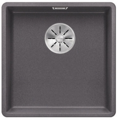 Blanco Subline 400-F Silgranit PuraDur 2, fl�chenb�ndig, Farbe felsgrau, InFino Ablauf, 523495