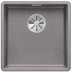 Blanco Subline 400-F Silgranit PuraDur 2, fl�chenb�ndig, Farbe alumetallic, InFino Ablauf, 523496