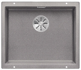 Blanco Subline 500-U Silgranit PuraDur 2, Farbe alumetallic, InFino Ablauf, 523434