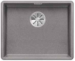Blanco Subline 500-F Silgranit PuraDur 2, fl�chenb�ndig, Farbe alumetallic, InFino Ablauf, 523534