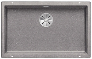 Blanco Subline 700-U Silgranit PuraDur 2, Farbe alumetallic, InFino Ablauf, 523444