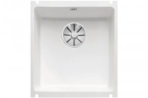 Blanco Subline 375-U Keramik PuraPlus, Farbe kristallweiss gl�nzend, InFino Ablauf, 523726