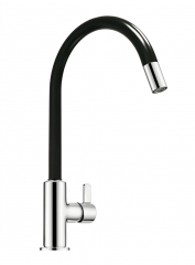 Kludi Bingo Star XS 3S Auszugsauslauf Hochdruck chrom/matt schwarz, 5023133