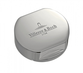 Villeroy & Boch Abdeckkappe rund f�r Doppeldrehgriff, Edelstahl, 940525L7