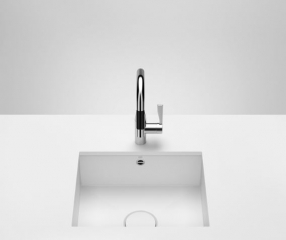 Dornbracht Einzelbecken Unterbau, glasiert Stahl, wei� matt, 55 x 40 cm, 38550002-62