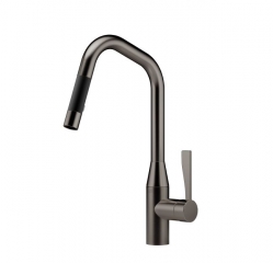 Dornbracht Sync Pull-Down Einhebelmischer mit Brausefunktion, Hochdruck, Dark Platinum geb�rstet, 33875895-99
