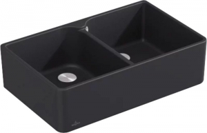 Villeroy & Boch Sp�lstein 80 X Doppelbecken, Farbe S5 Ebony, Premiumline