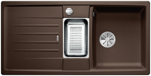 Blanco Lexa 6 S Silgranit PuraDur 2, Farbe cafe, InFino Ablauf, 524939