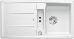 Blanco Lexa 5 S Silgranit PuraDur 2, Farbe weiss, InFino Ablauf, 524924