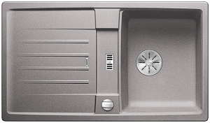 Blanco Lexa 45 S Silgranit PuraDur 2, Farbe alumetallic, InFino Ablauf, 524902