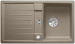 Blanco Lexa 45 S Silgranit PuraDur 2, Farbe tartufo, InFino Ablauf, 524907