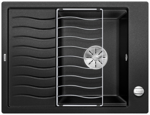 Blanco Elon 45 S Einbausp�le Silgranit PuraDur, Farbe anthrazit, InFino Ablauf, 524814