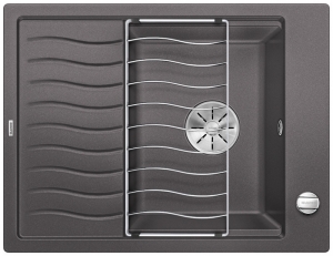 Blanco Elon 45 S Einbausp�le Silgranit PuraDur, Farbe felsgrau, InFino Ablauf, 524815