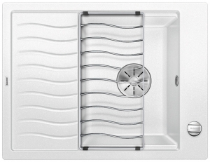 Blanco Elon 45 S Einbausp�le Silgranit PuraDur, Farbe weiss, InFino Ablauf, 524818