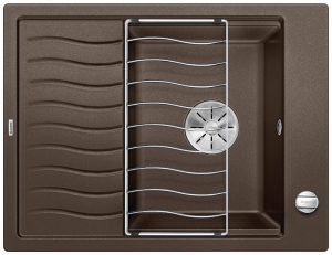 Blanco Elon 45 S Einbausp�le Silgranit PuraDur, Farbe cafe, InFino Ablauf, 524823